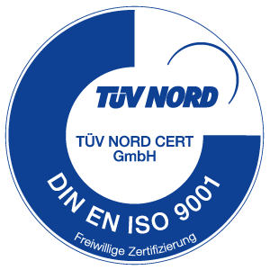 TÜV NORD DIN EN ISO 9001 zertifiziert